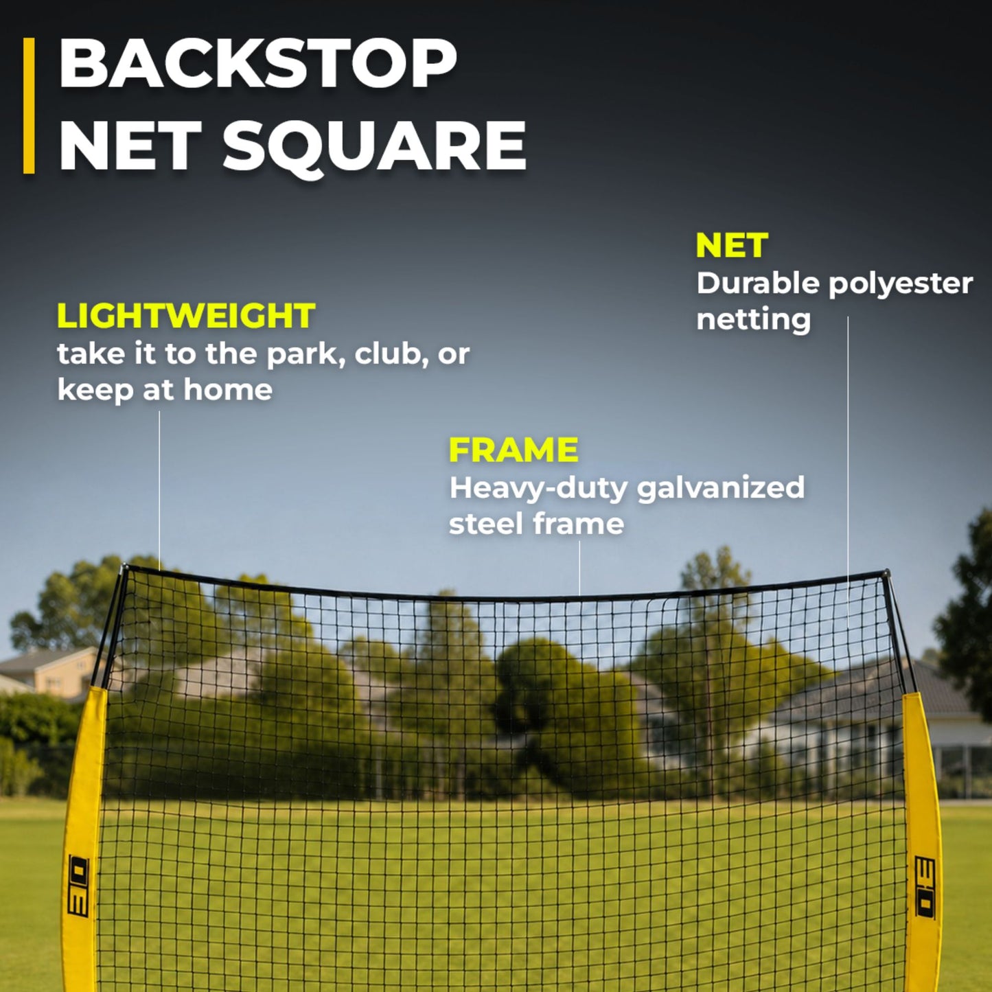 3D Sports Backstop Barrier Net