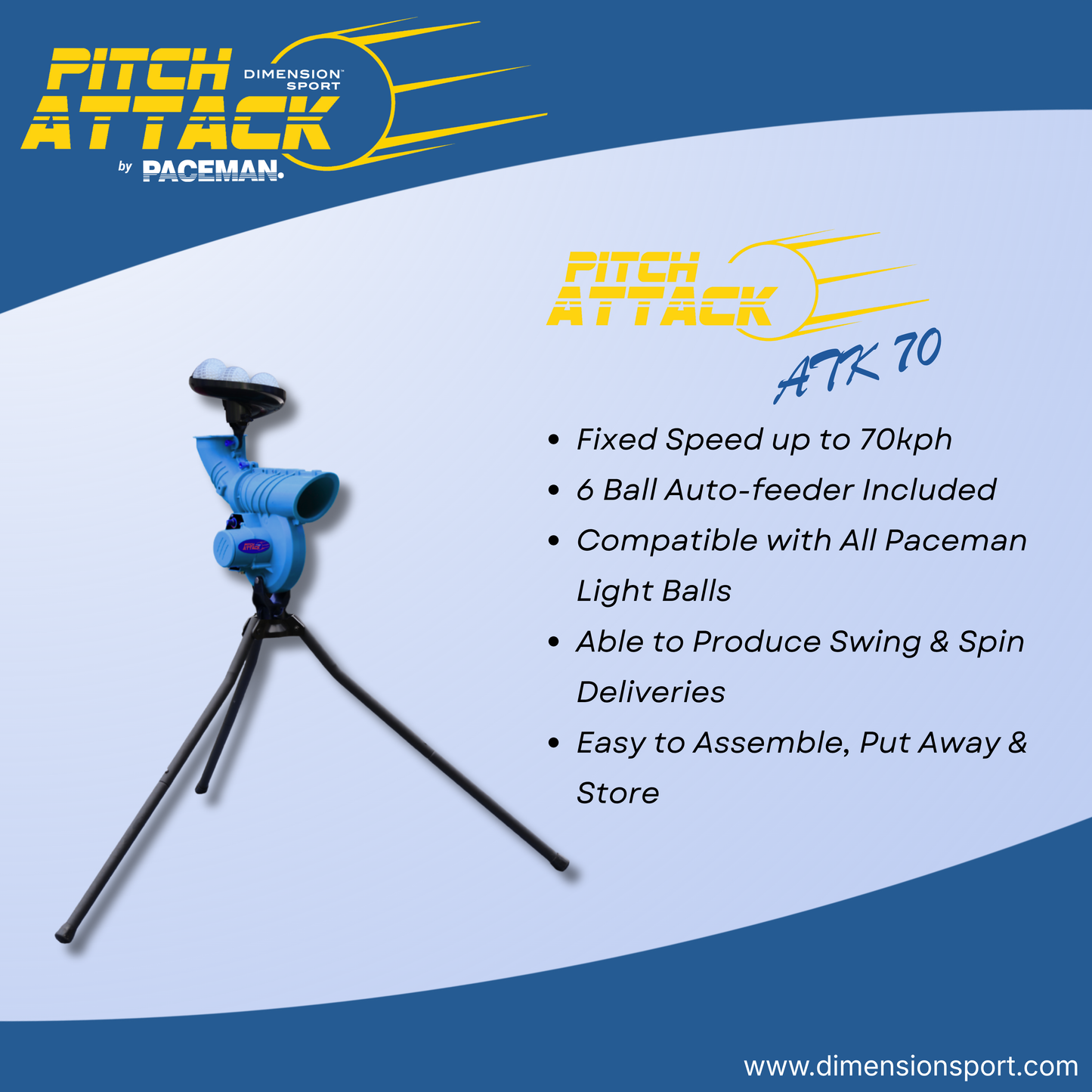 Pitch Attack ATK70 Cricket Bowling Machine